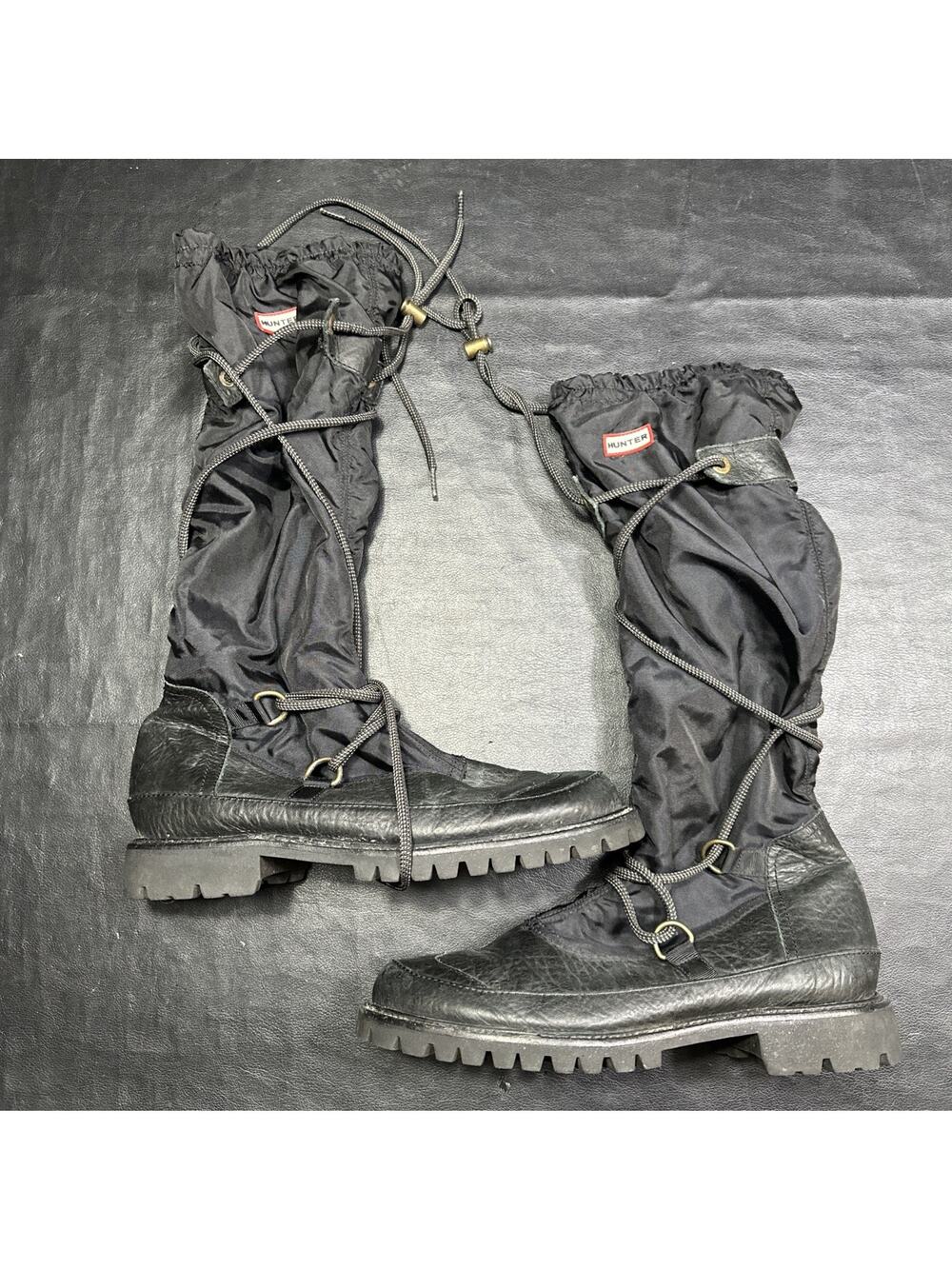 HUNTER Summit Waterproof Boots Black Size 9 Amazonas SUMT 1016 Lace Up 690